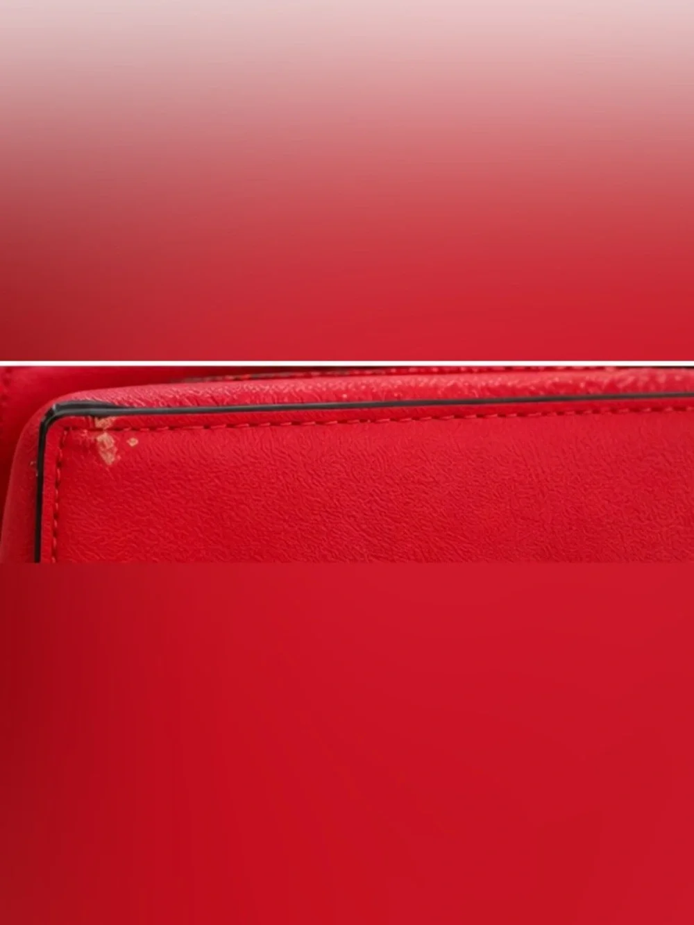 ALDO Red Satchel Bag w/ Shoulder Strap Gold Hardware